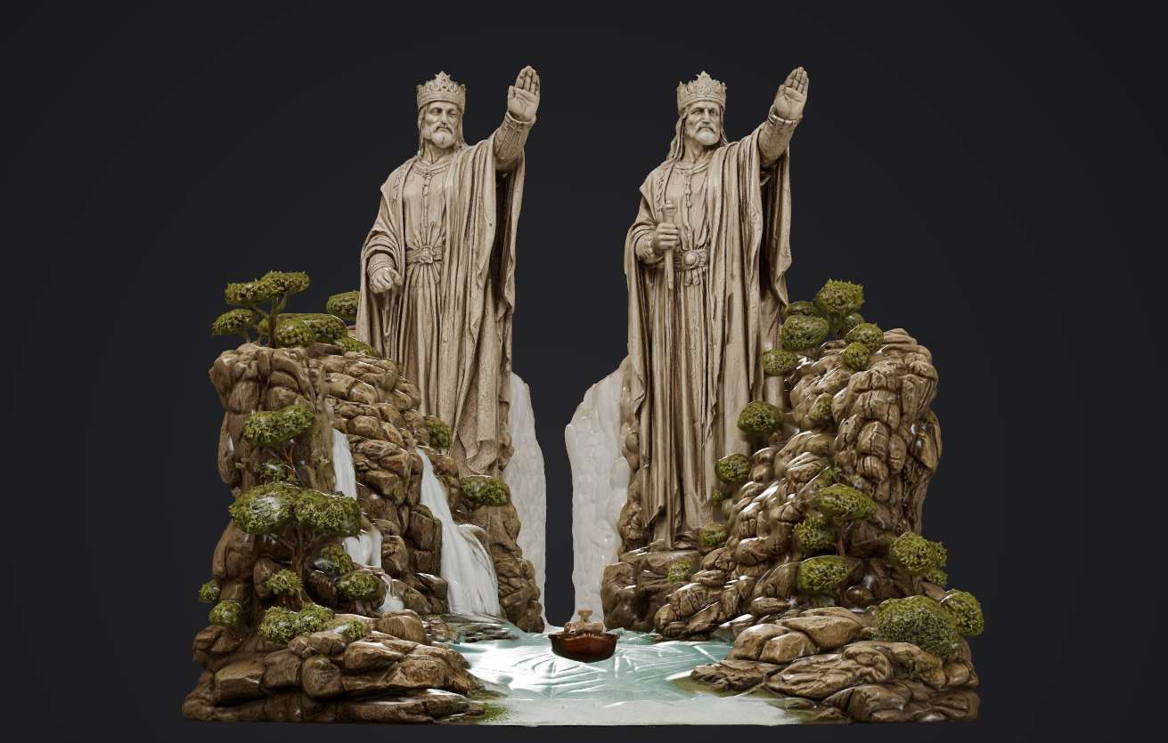 The Argonath Lord of the Rings Gondor lotr Statue Diarama