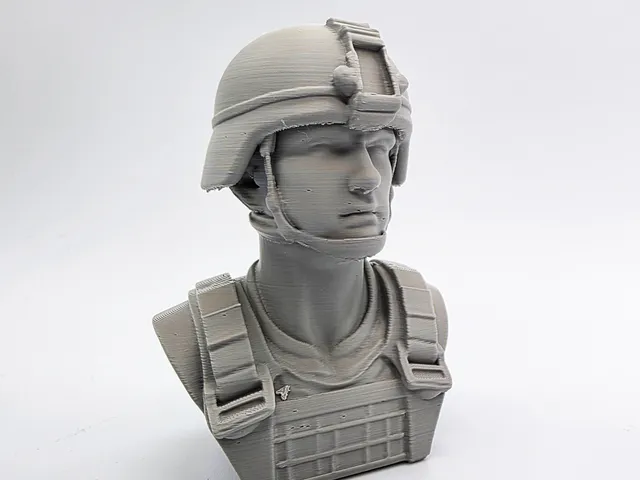 Male Army Soldier Bust