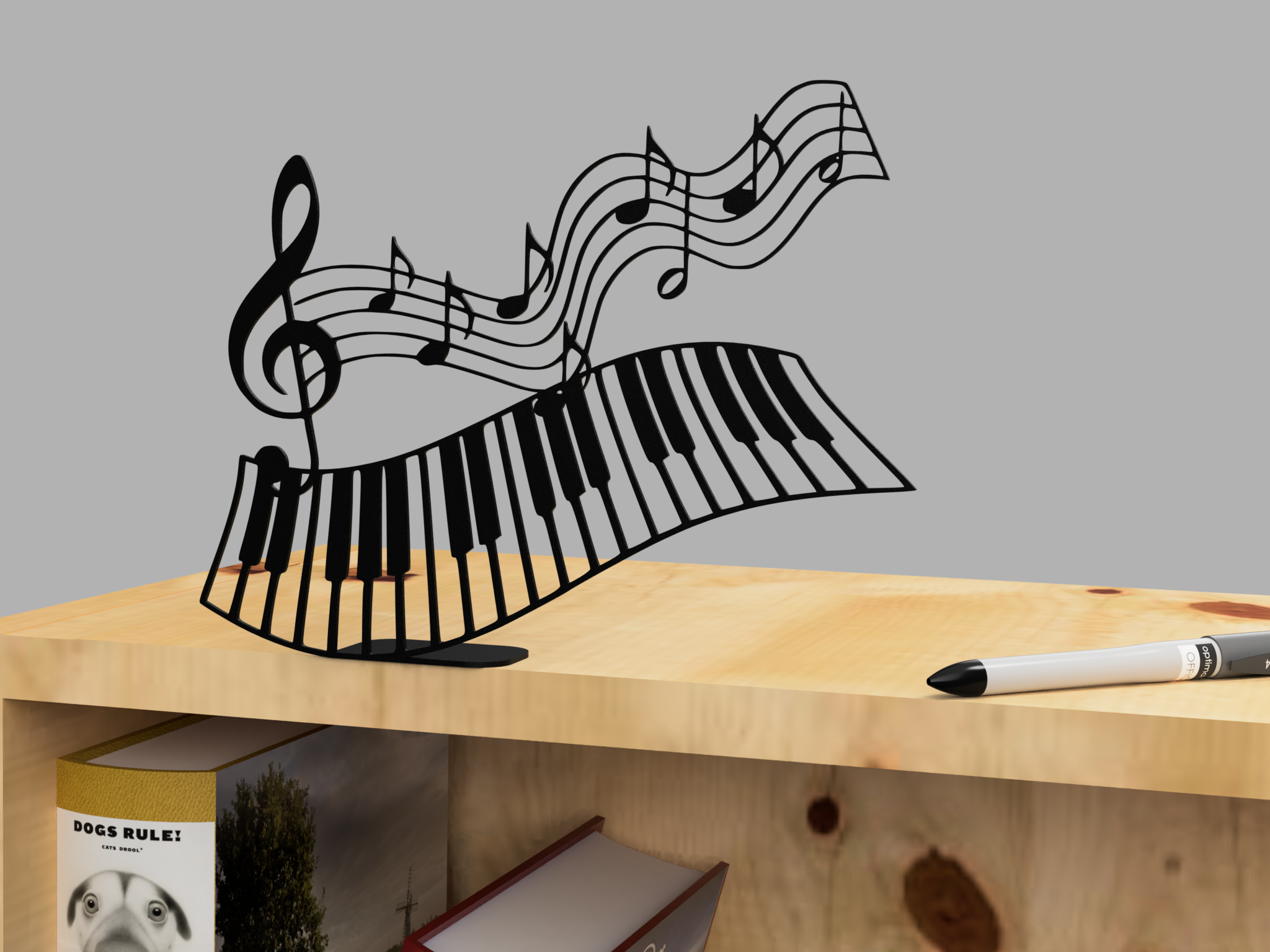 Paino keyboard and musical notes