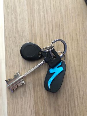 Specialized logo keychain