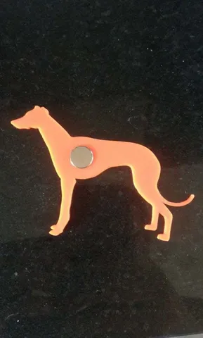 Greyhound/Whippet fridge magnet