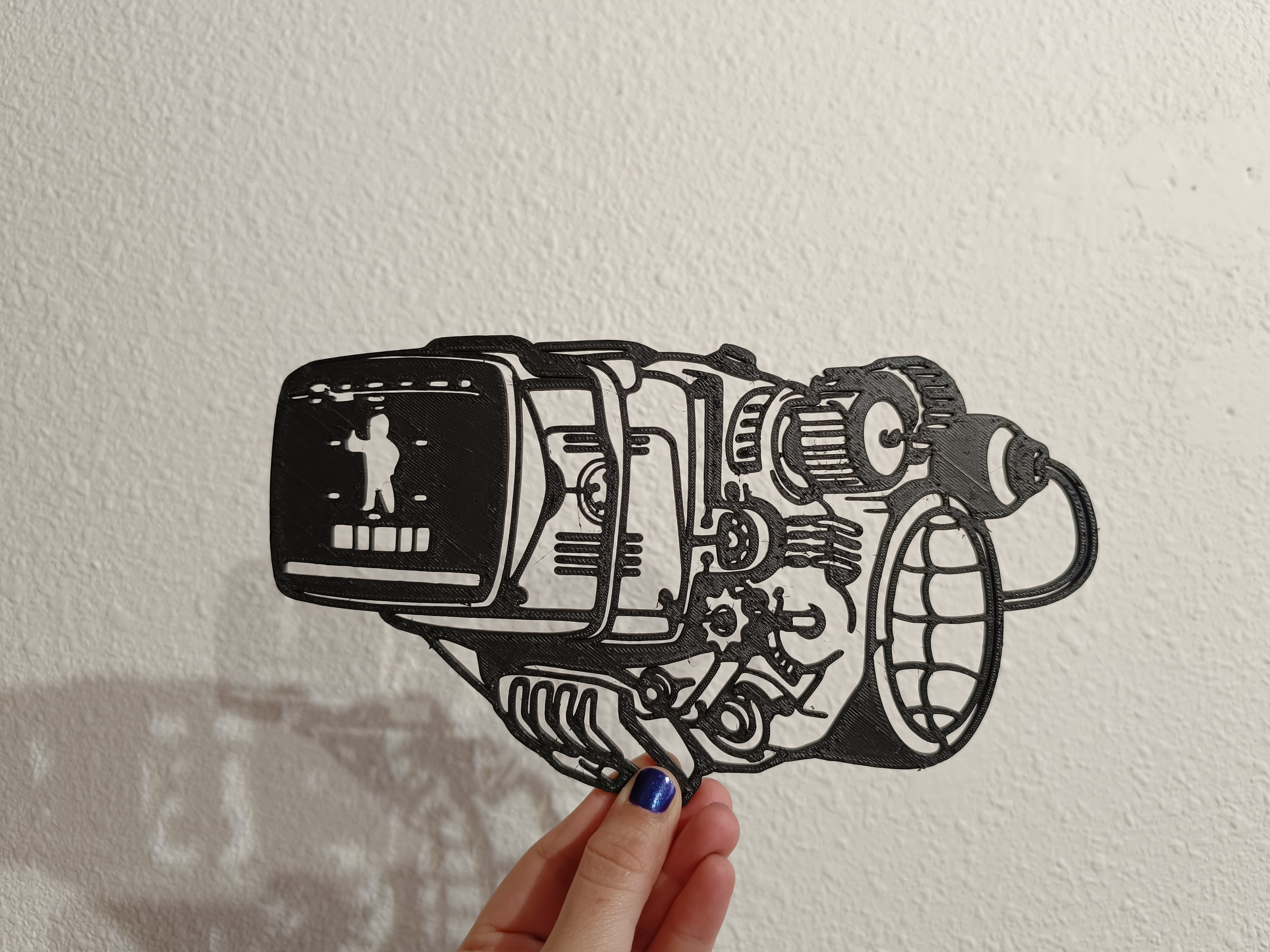 Pip-Boy Line Art Blueprint Style Wall Design | Fallout Universe