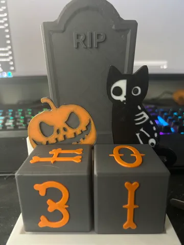 Halloween countdown cubes