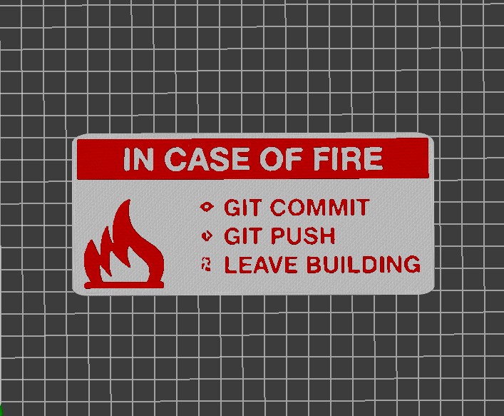 In case of fire - wall sign