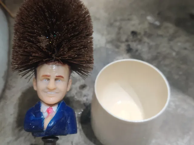 Toilet brush holder pot water pot ABS simple