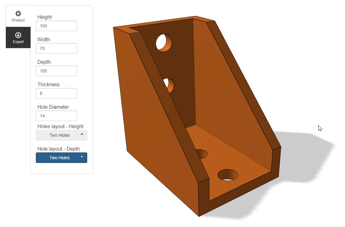 Printable RightAngle Bracket by andreasdss Download free STL model