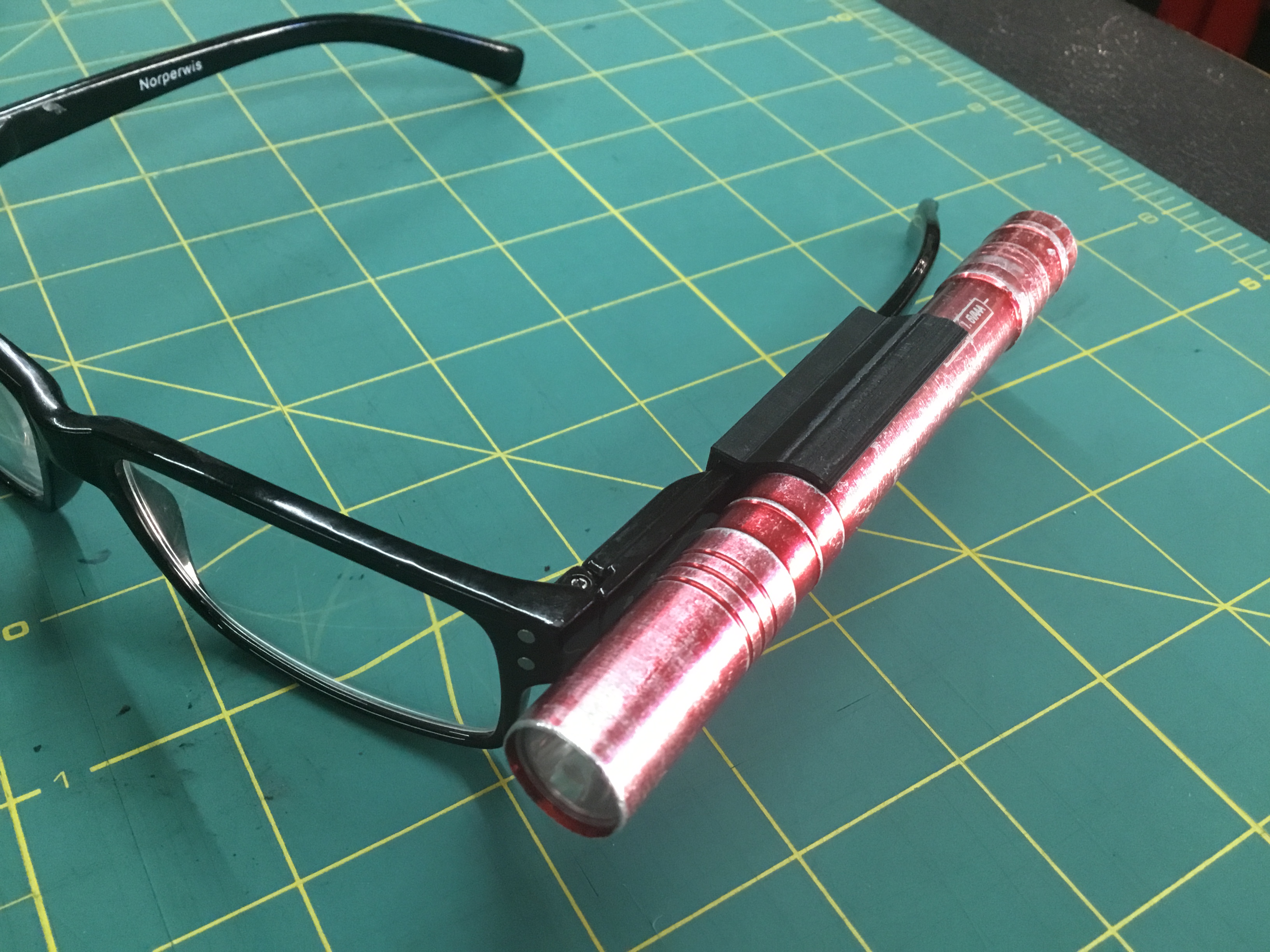 Eyeglass Flashlight Holder