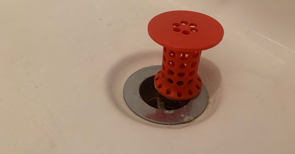 Shower Tub Drain Hair Catch by mchzs Download free STL model