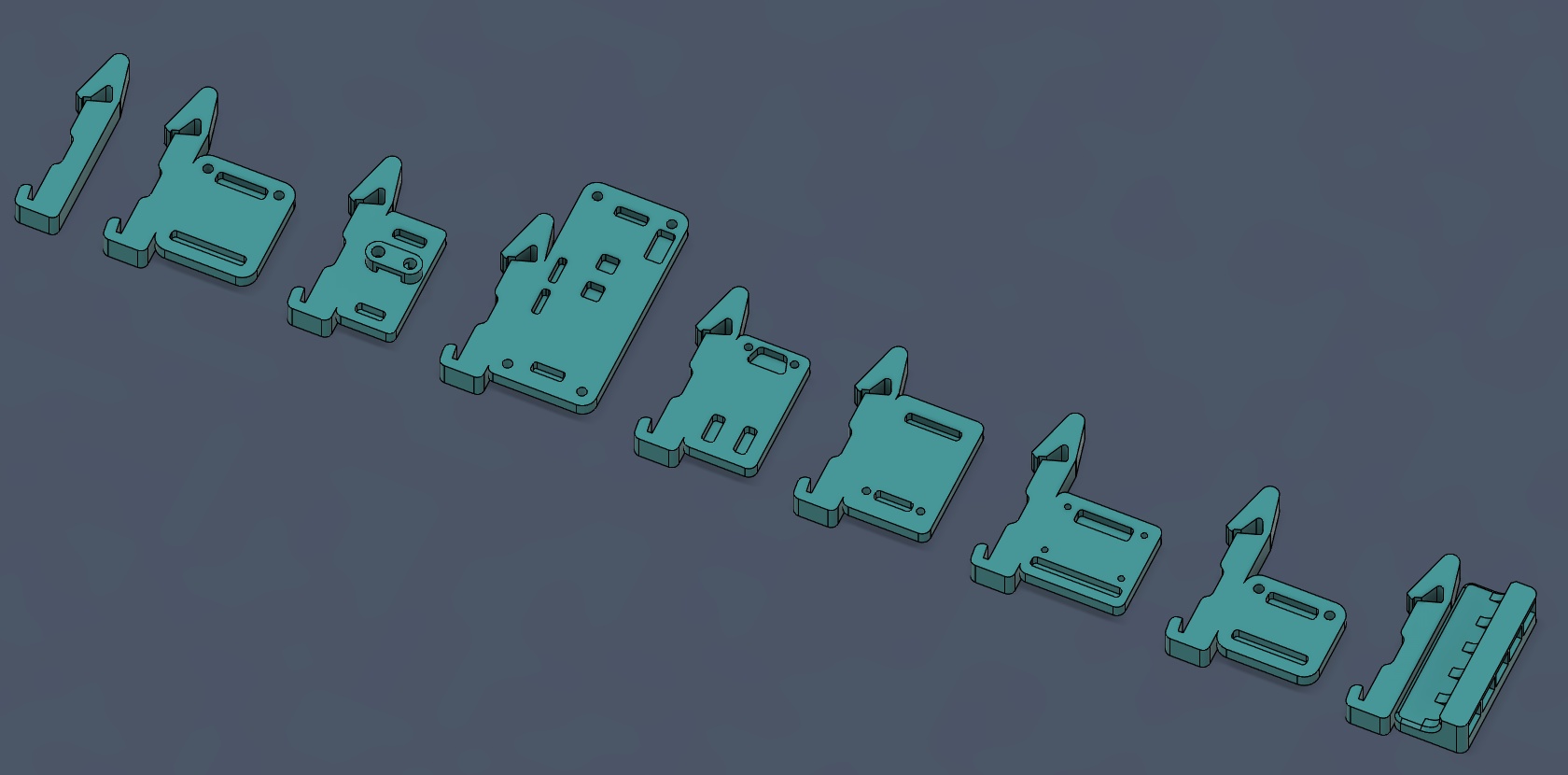 Ender 3 NG v1.2 universal accessory module DIN cards