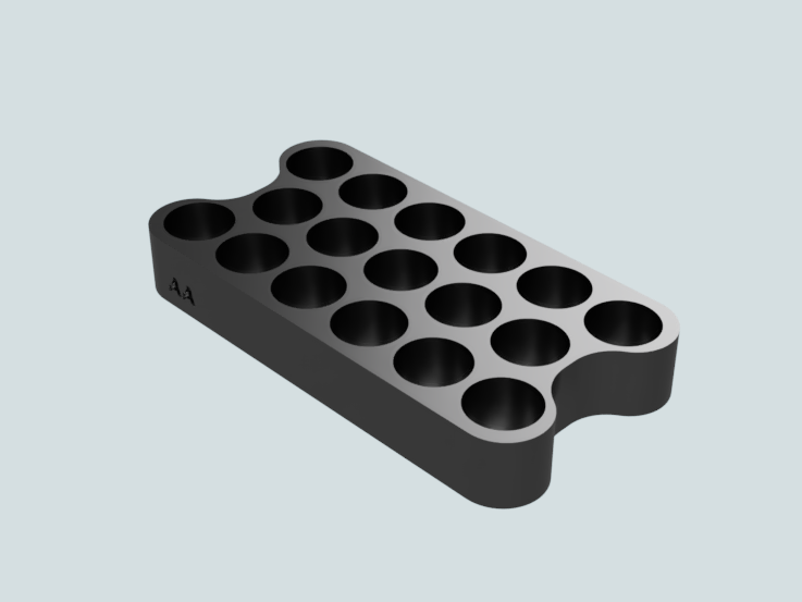 Miniatura 2 do modelo 3D AA Battery Holder