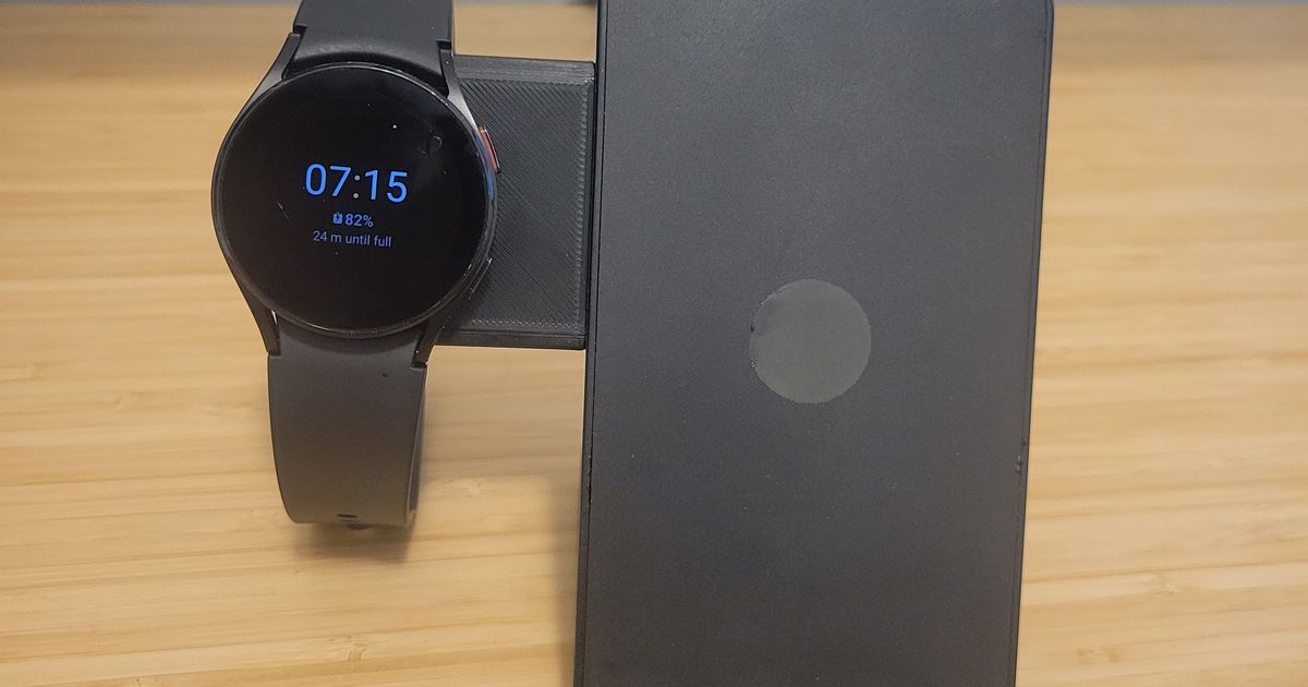 Galaxy Watch Phone Charger Attachment by roblpetty Download free STL
