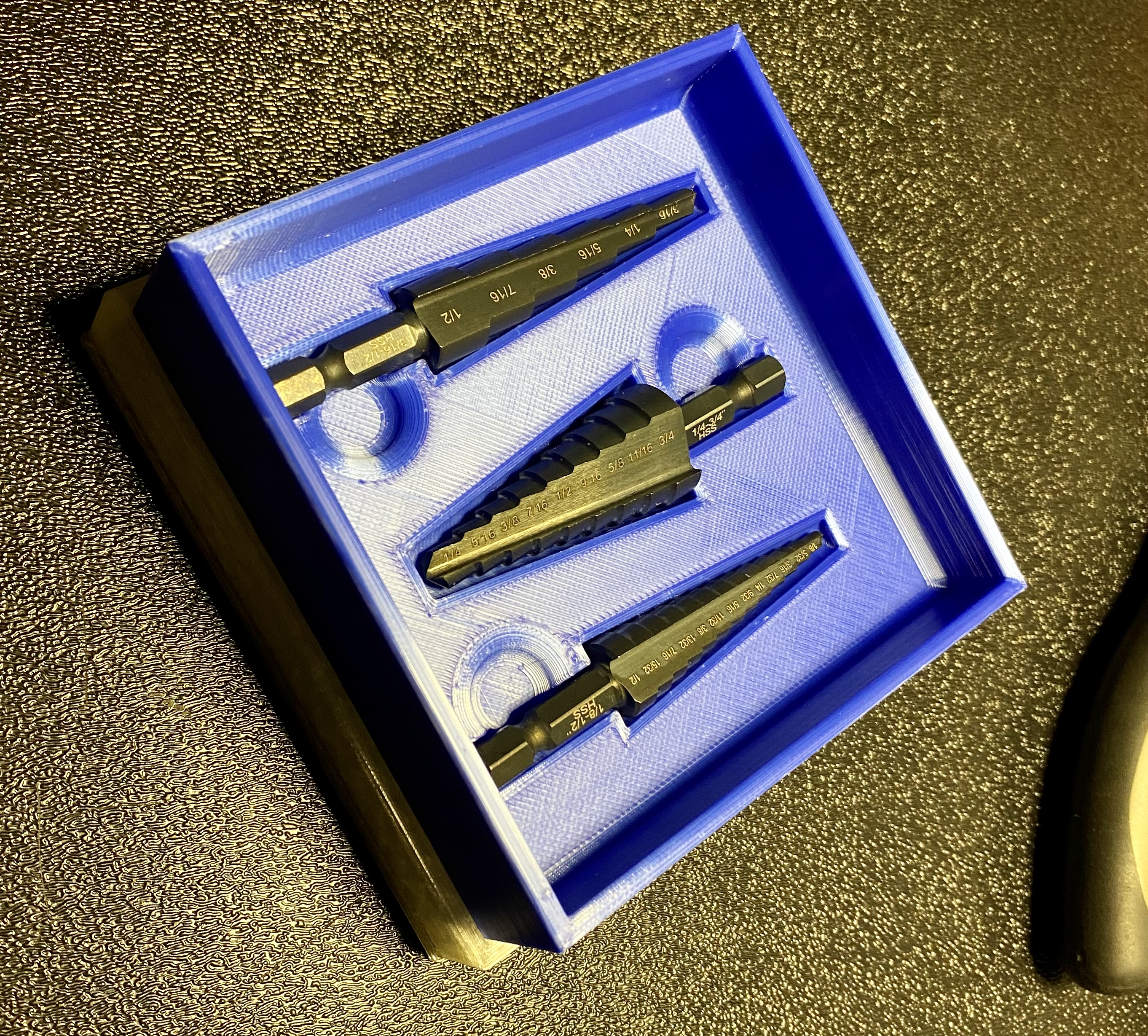 Stepper bit case with lid