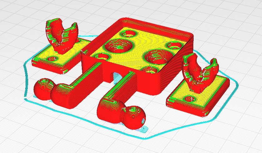 Dual filament runout mount with Gridfinity baseplate