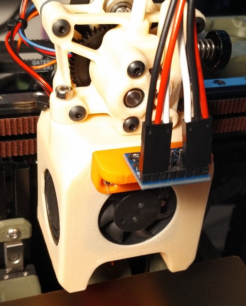 Voron 0 Mini Afterburner and Mini Aftersherpa mount for ADXL345 (15mm distance between screws)