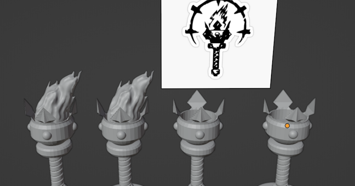 Darkest Dungeon torch by Dilem | Download free STL model | Printables.com