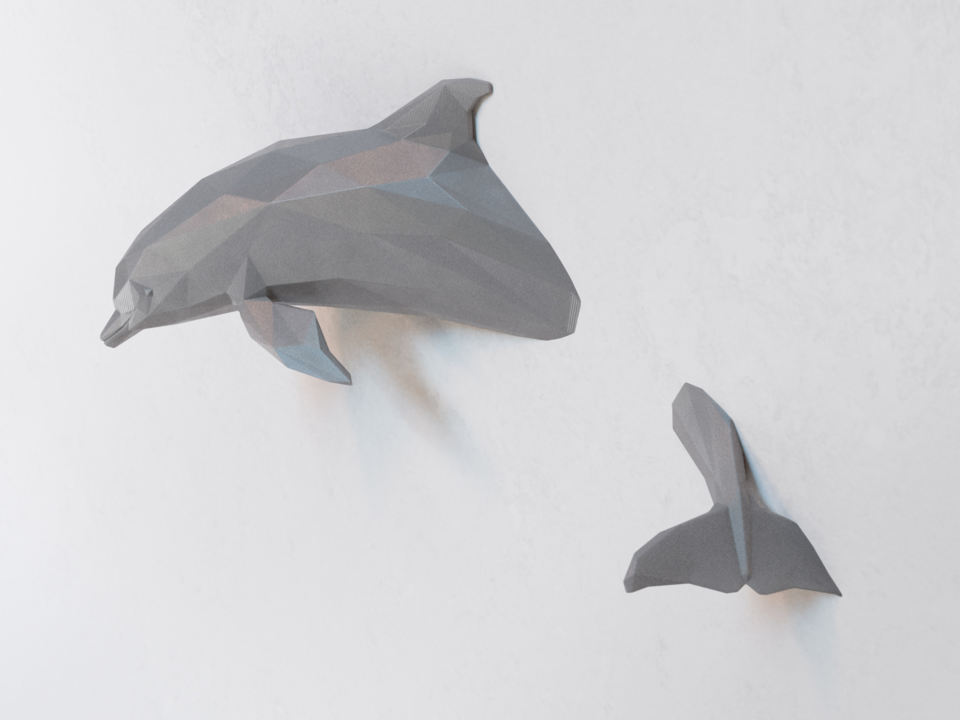Miniatura 3 do modelo 3D Low Poly Wall Dolphin