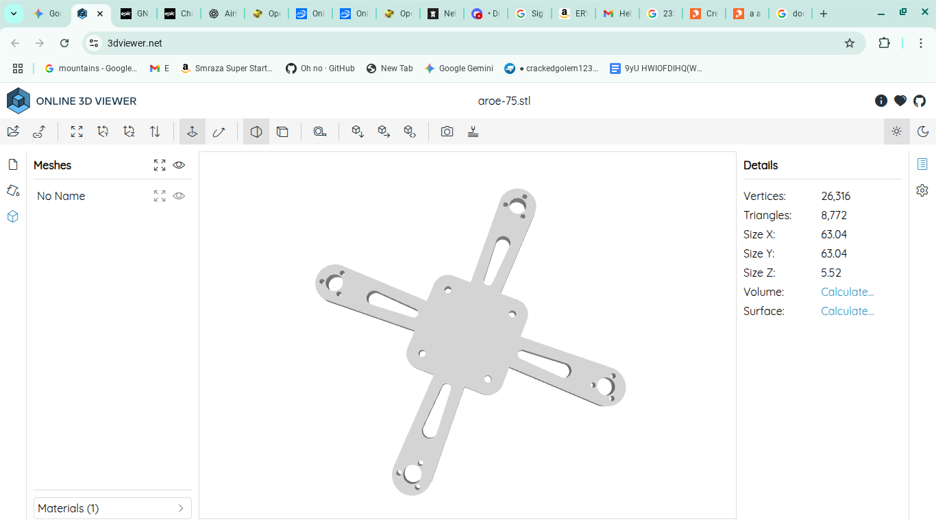 tooth pick style frame for the air65