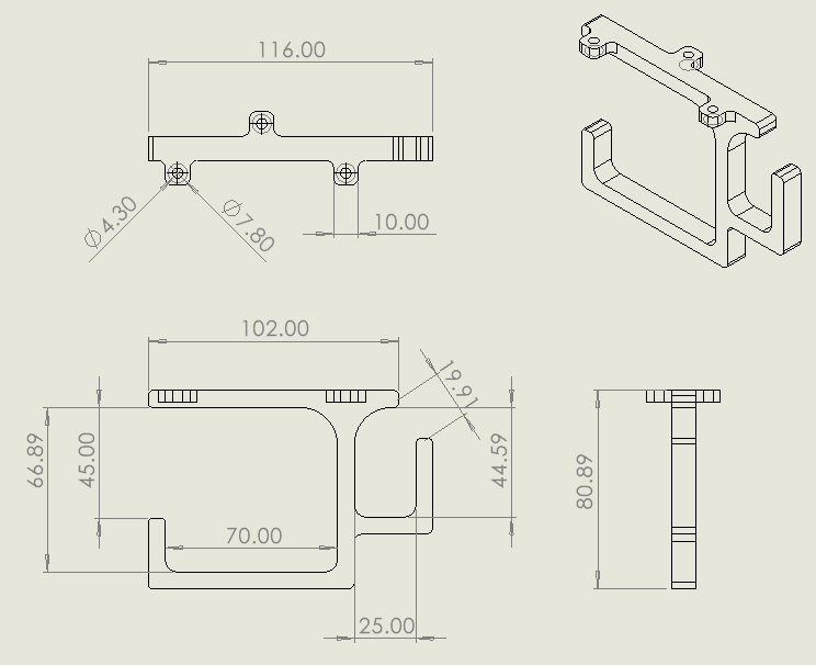 Power strip/ cable hanger by Raafk Download free STL model
