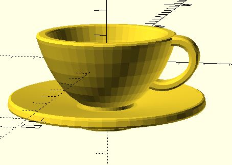 miniature scale coffee cup