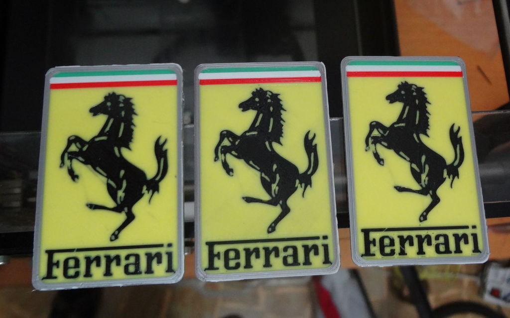 6 colors Ferrari Logo - Flat Version by Immaginaecrea | Download free STL model | Printables.com