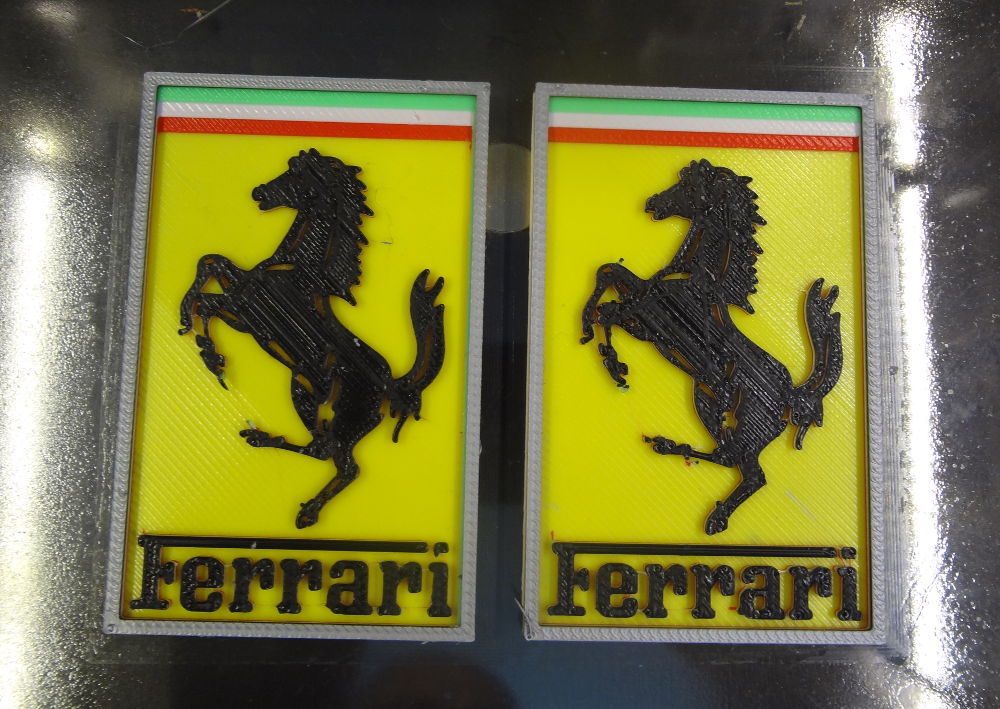 6 colors Ferrari logo by Immaginaecrea | Download free STL model ...
