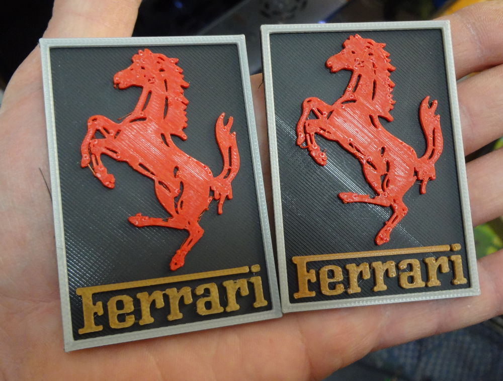 4 color squared Ferrari Logo