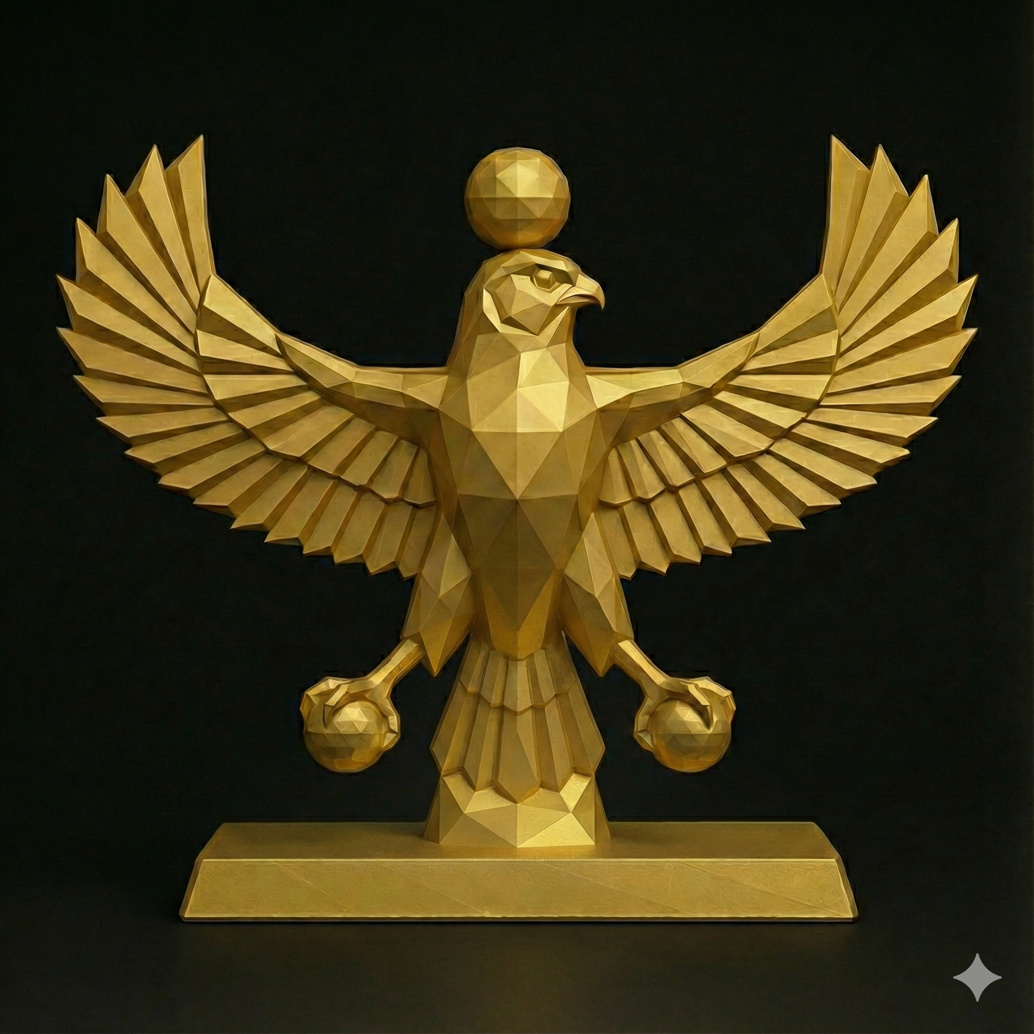 Shahbaz - Ancient Persian Symbol (Low Poly Sculpture)