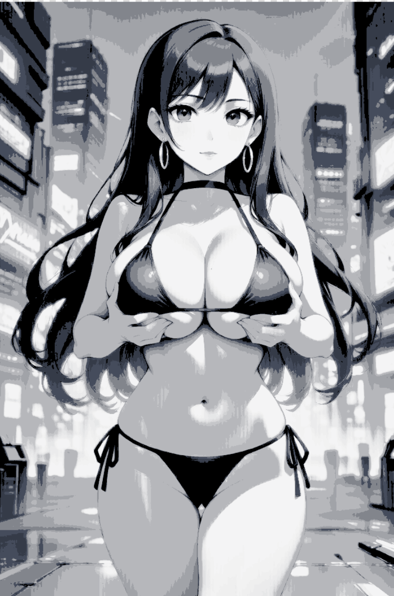 Tifa Cyberpunk Canvas