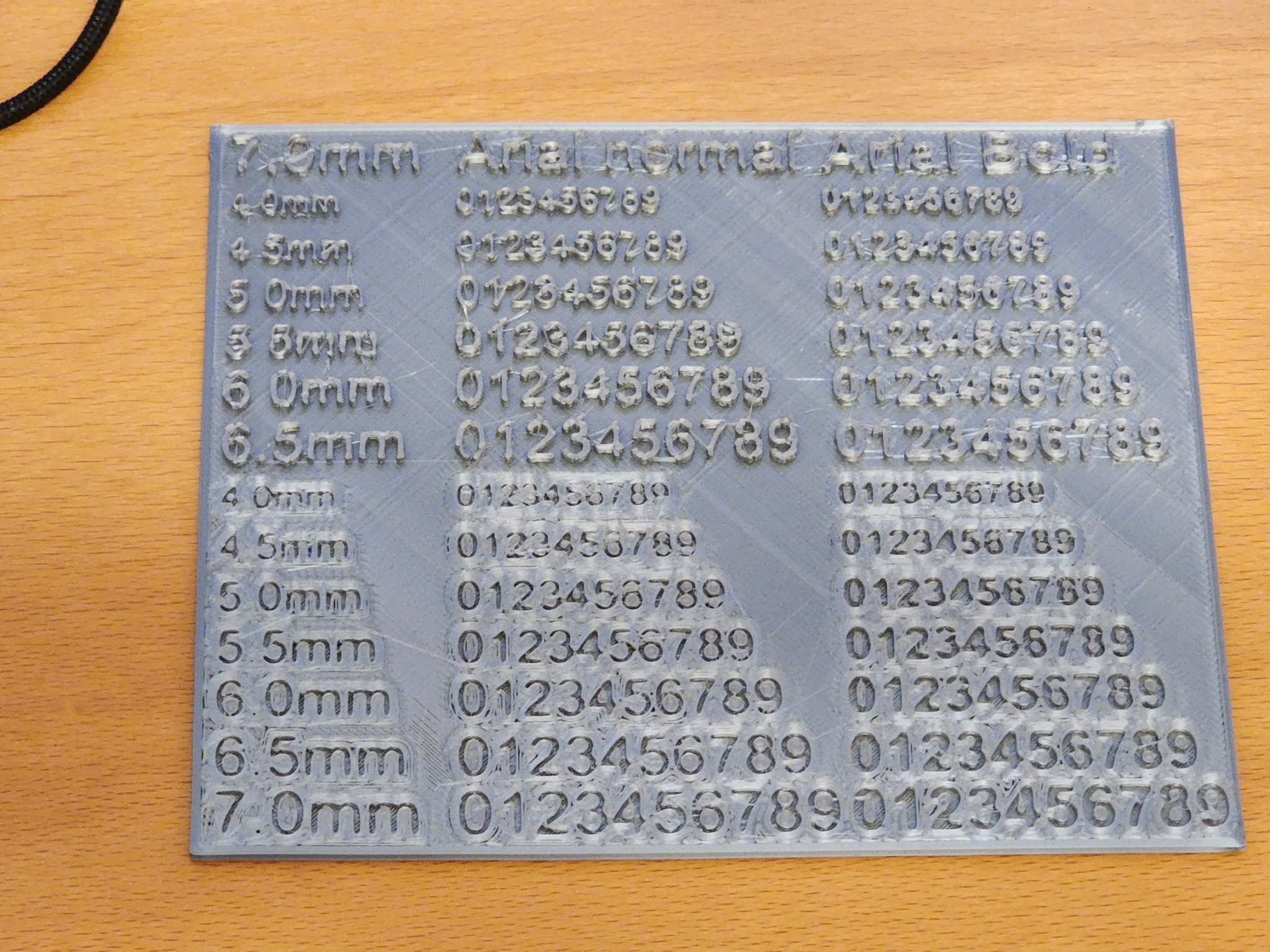 Arial font examples/test print by Joe Download free STL model