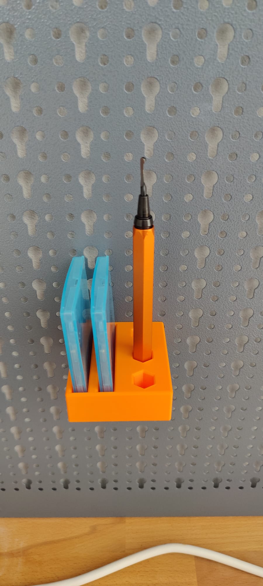Pegboard deburrer holder