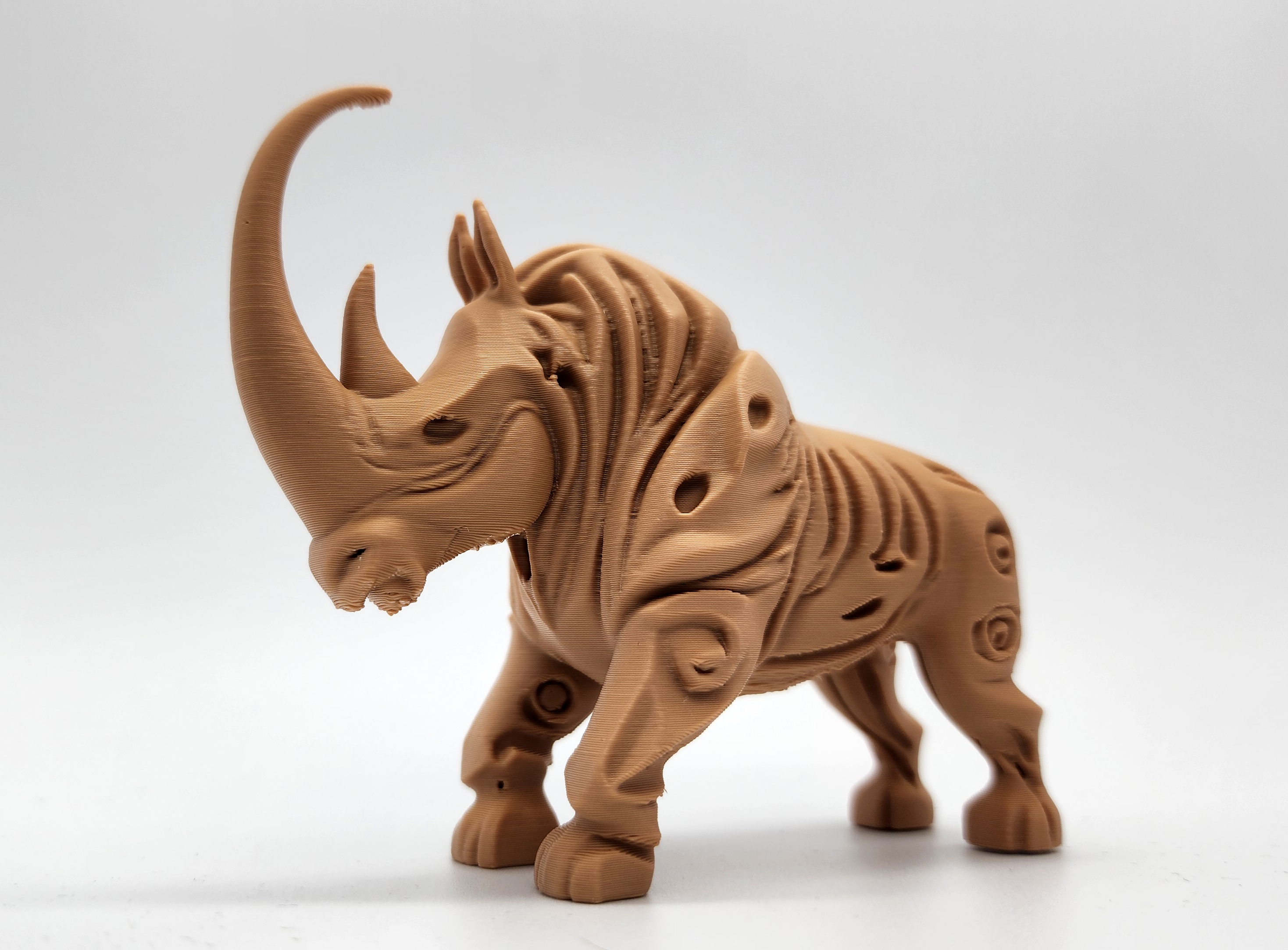 Wood-Carved Woolly Rhinoceros