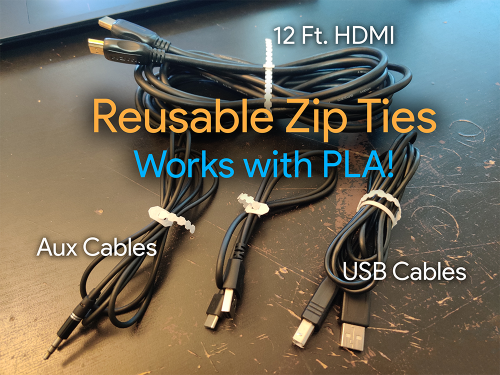 Reusable Zip Ties - 9 Sizes