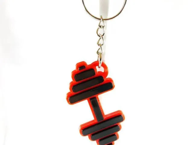 Dumbbel Keychain