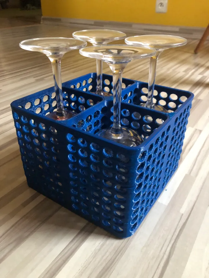 Dishwasher basket for wine glasses by krzysztof.k | Download free STL model  | Printables.com
