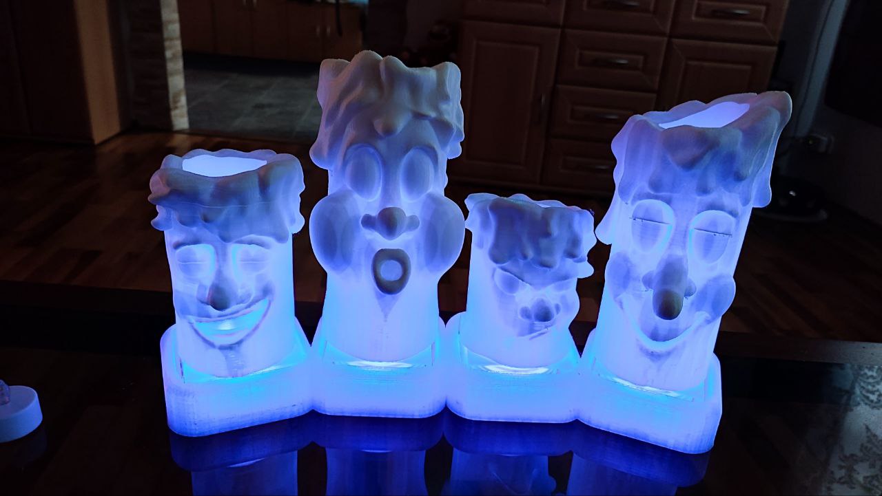 Cartoon Candle Holder for LED Tealight and LED Spot