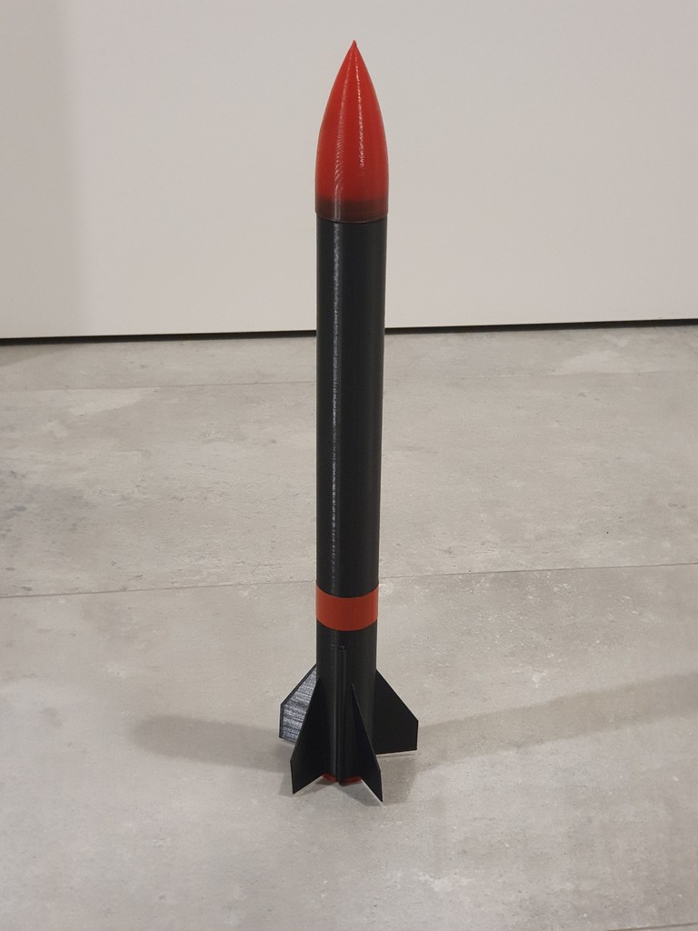 Miniatura 4 do modelo 3D Launchable vase/spiral mode rocket model