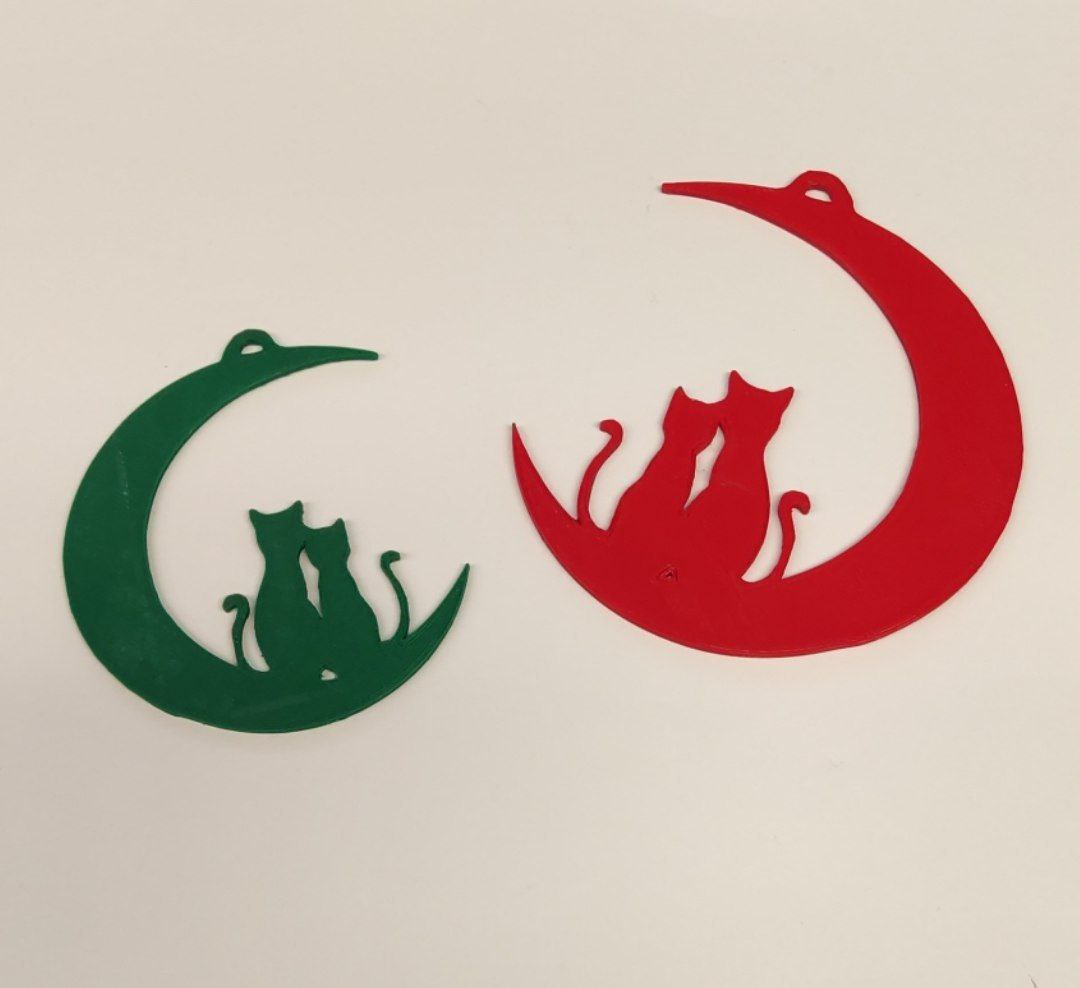 Half moon with cats