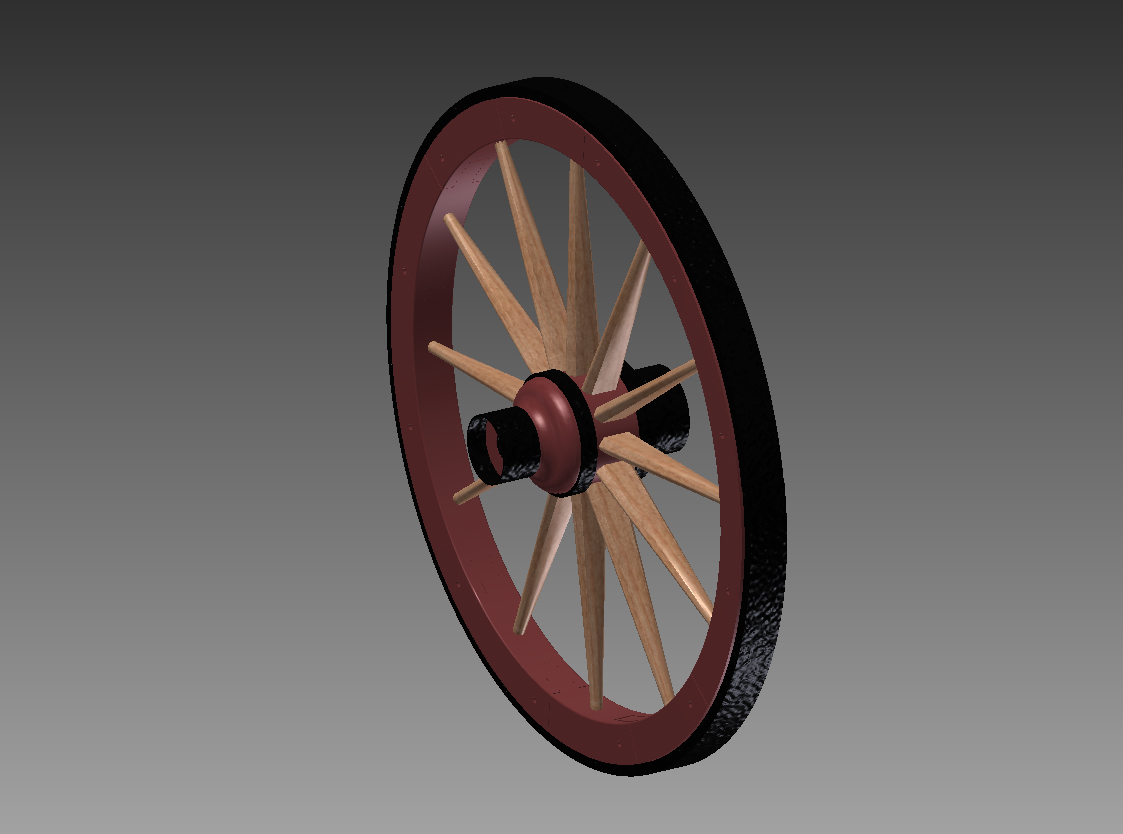 Cartwheel Model Cartwheel, Kolo od vozu, Wagenrad by Janos | Download free STL model ...