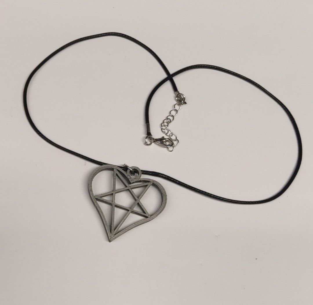 Pentagram Heart necklace