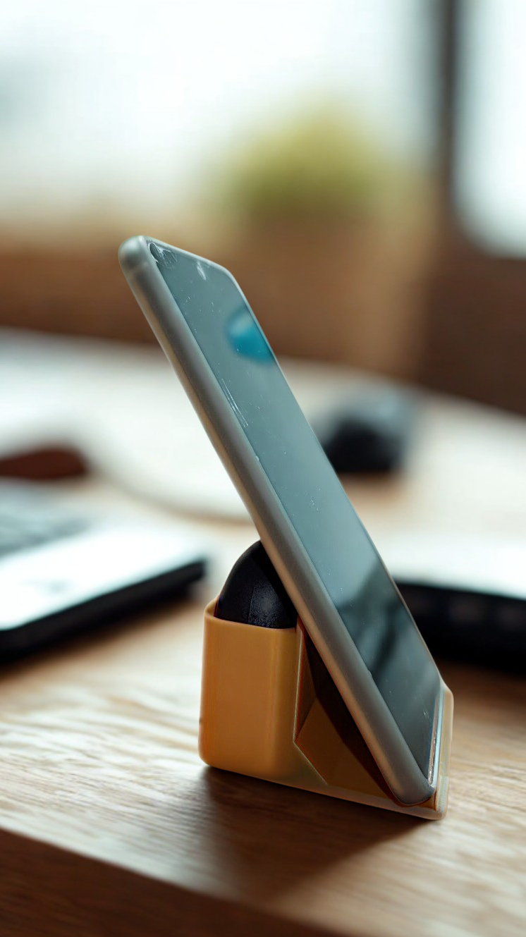 Phone and earbuds stand