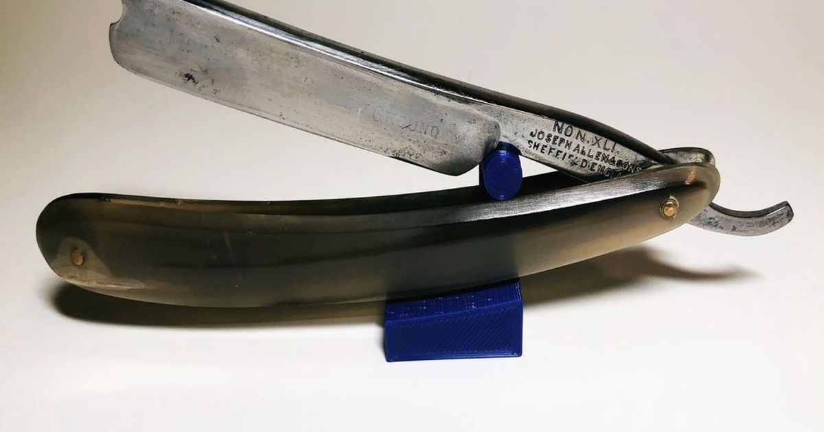 Straight Razor Display Stand v2 by Jared Francais Download free STL