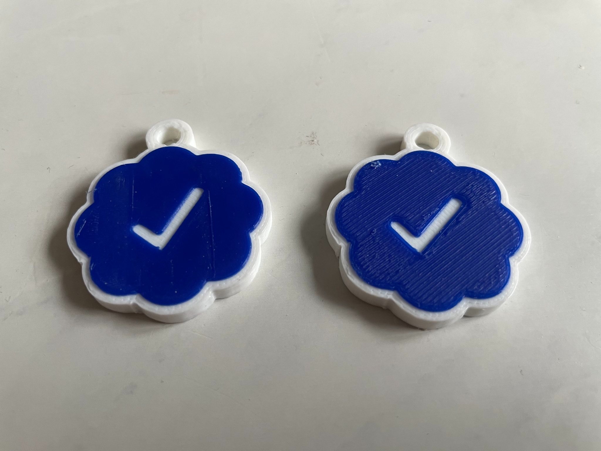 Twitter Blue Verified Checkmark Keychain