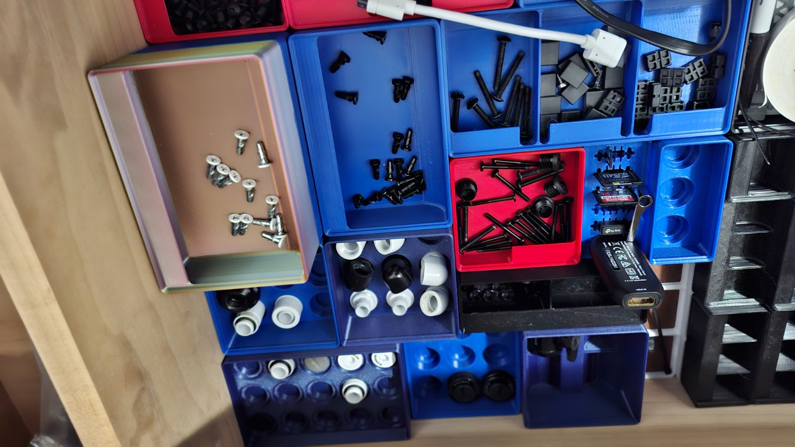 GridFinity Liquid Cooling Fittings Bins