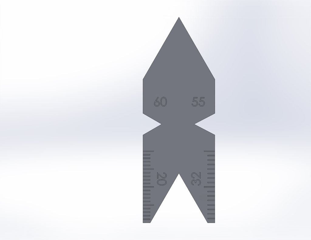 Lathe 60 degree angle thread checker tool