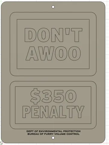 Don't Awoo Sign
