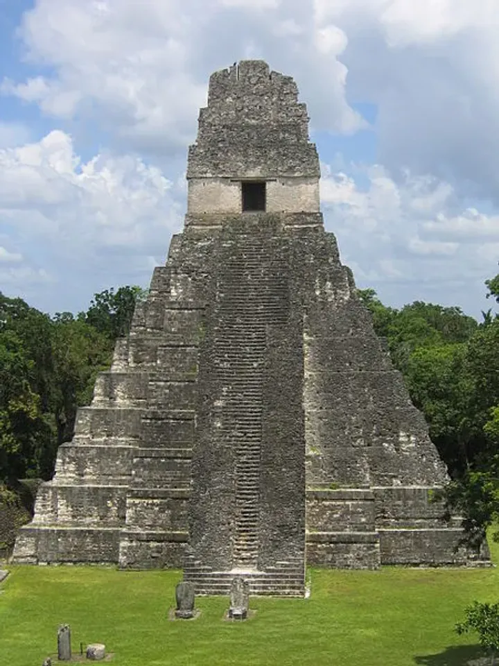 Temple of the Great Jaguar - Tikal , Guatemala by