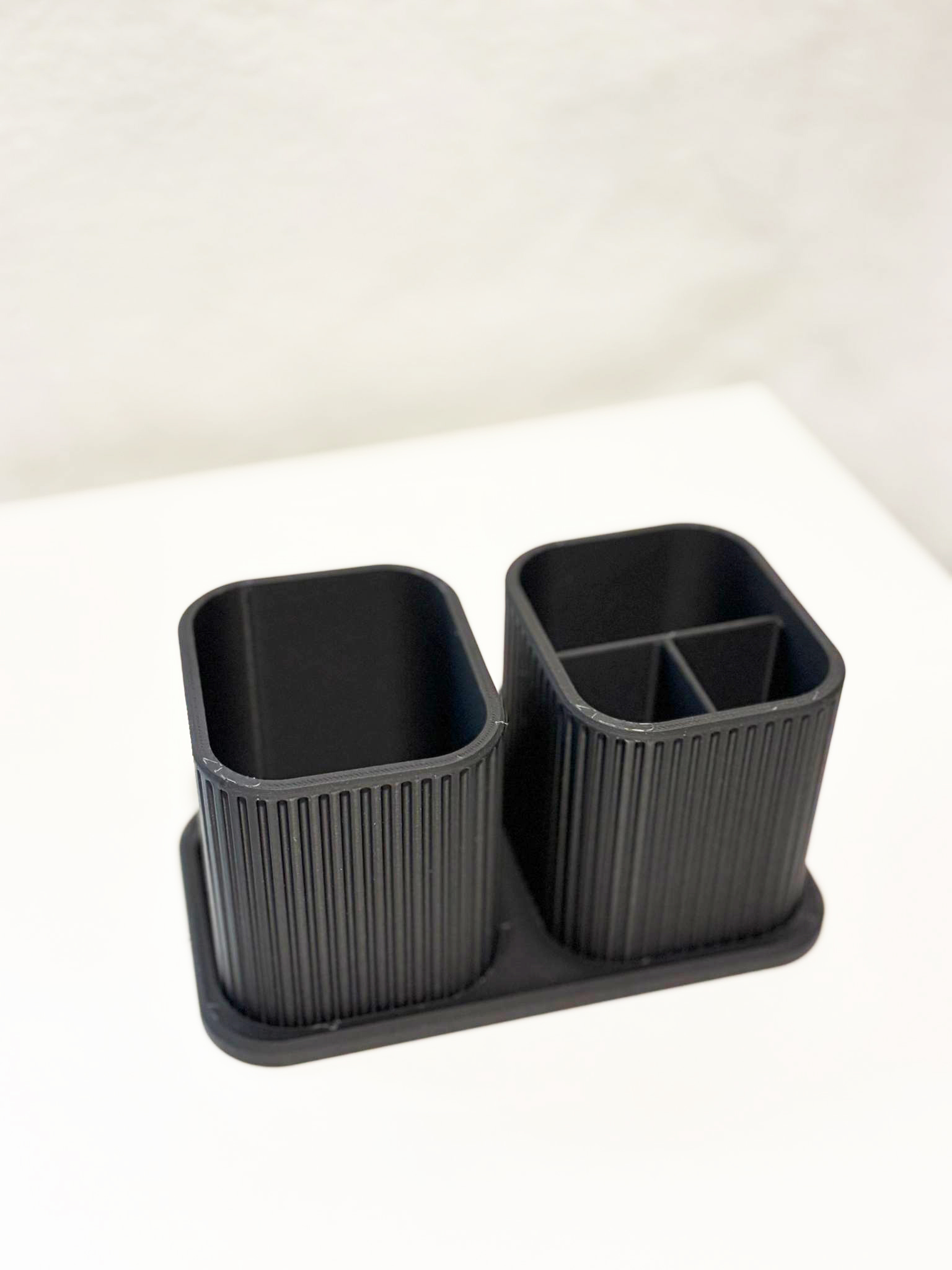 Modern bathroom vanity organizer