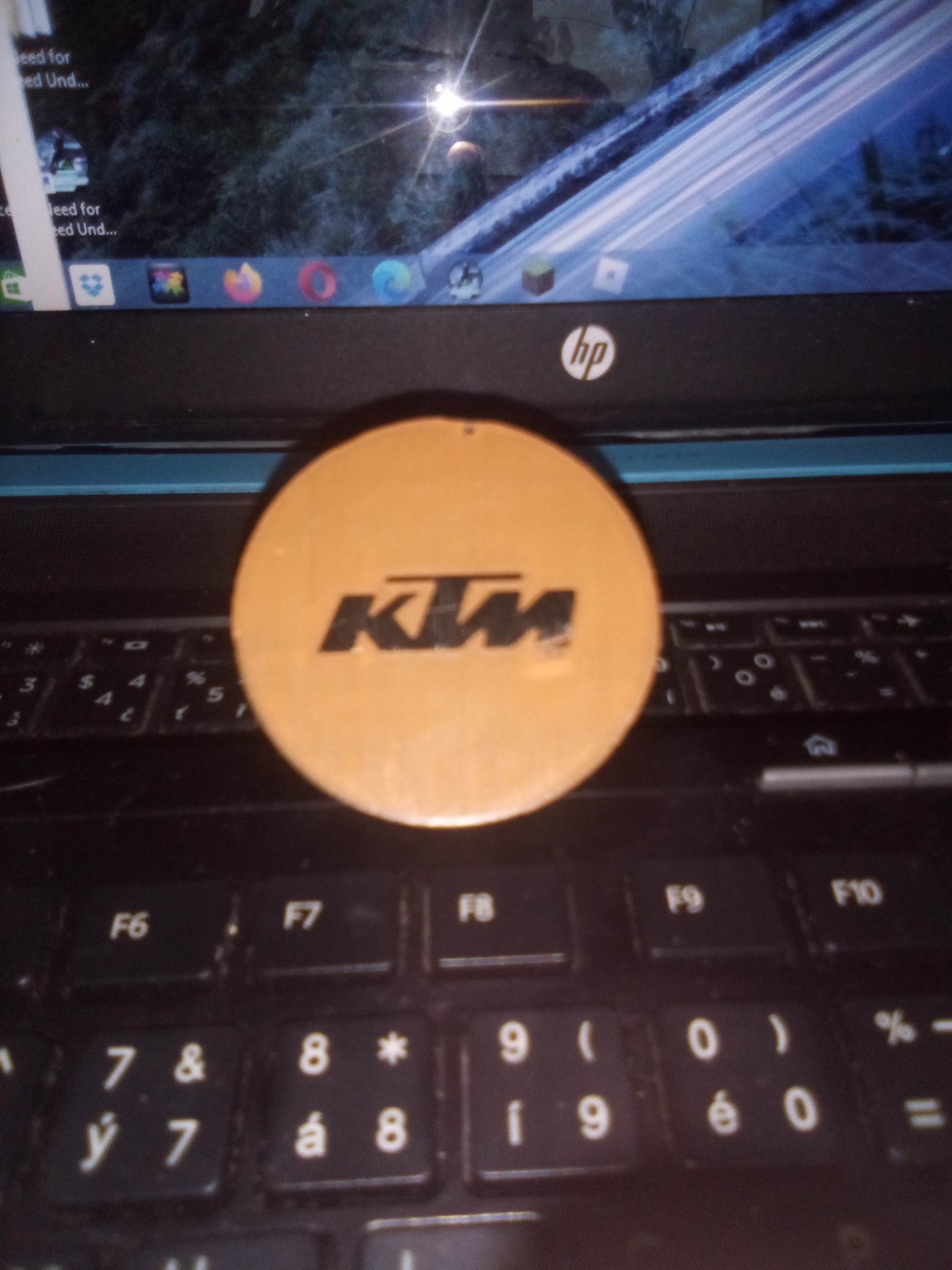 door handle with ktm logo
