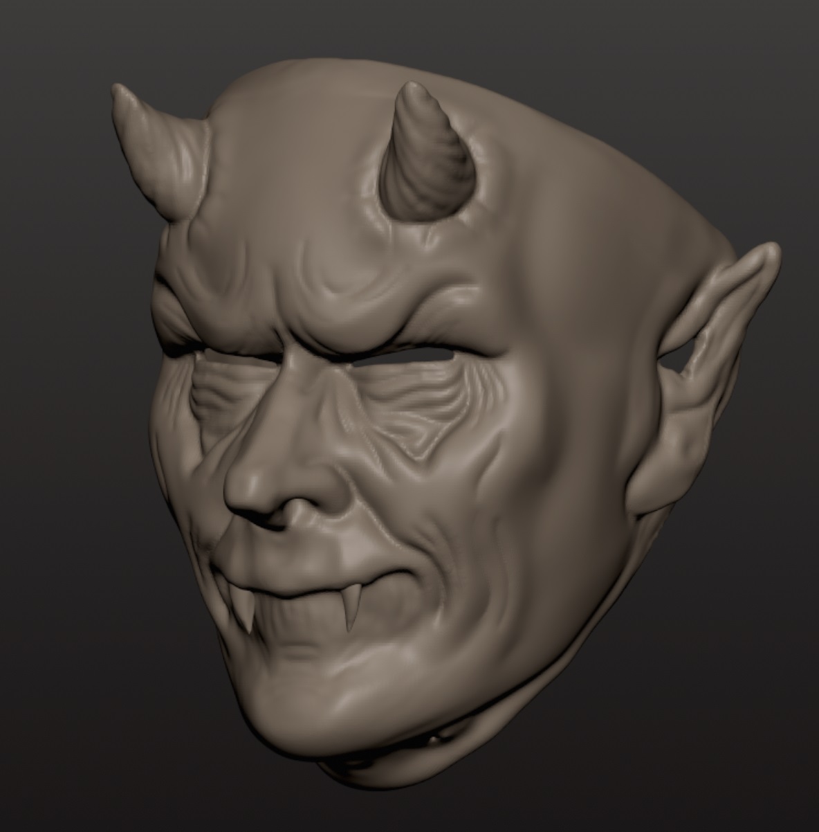 Evil Smiling Demon Mask — thumbnail 3