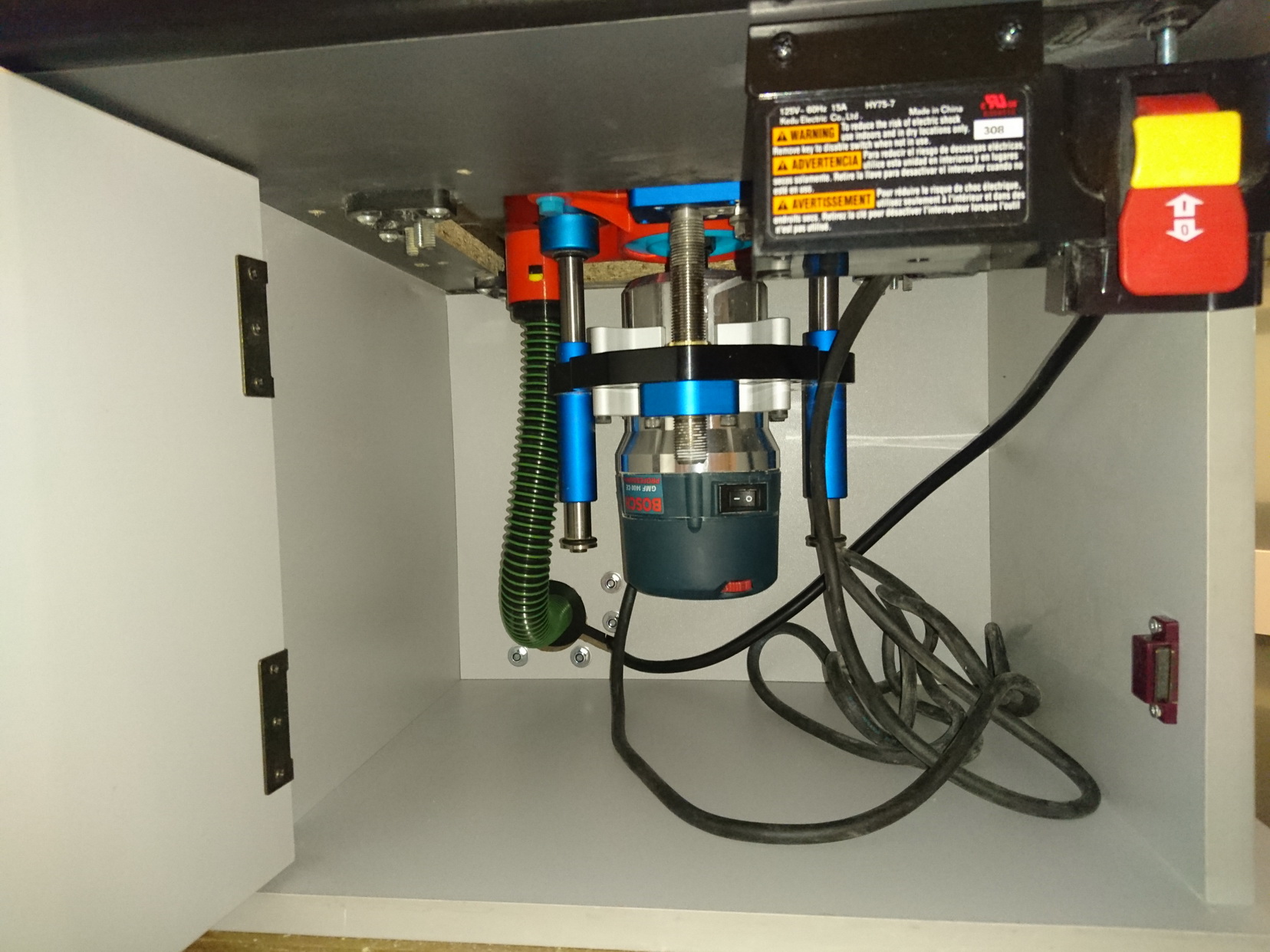 Bosch RA1171 Router Table Dust Port Splitter Click Adapter by